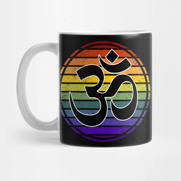 Rainbow Gay Pride Om Hindu Symbol by Muzehack